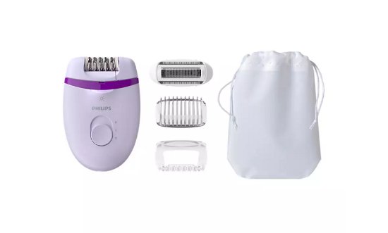 Epilator PHILIPS Satinelle Essential s kabelom BRE275/00, bijelo-rozi