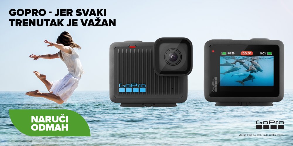 Prikažite detalje za Uhvati svaki trenutak uz GoPro Hero kameru!