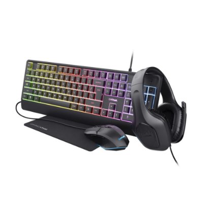Tipkovnica + miš + podloga + slušalice TRUST GXT792 Quadrox