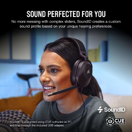 Slušalice CORSAIR HS65 Surround Gaming Wireless, bežične, mikrofon, crne