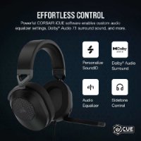 Slušalice CORSAIR HS65 Surround Gaming Wireless, bežične, mikrofon, crne