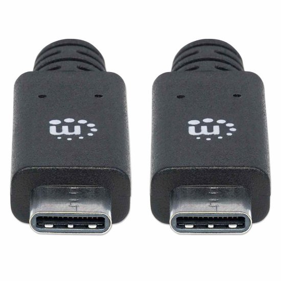 Kabel MANHATTAN, USB 3.2 Gen2, USB-C (M) na USB-C (M), 100W, 1.2 DP Alt Mode, 1.0m