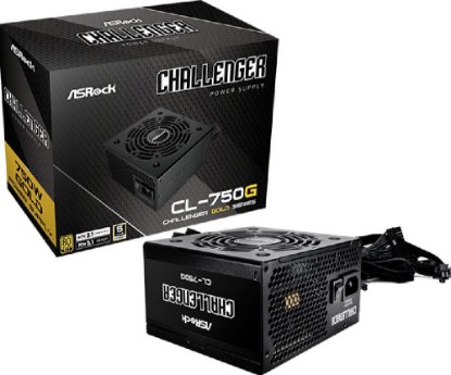 Napajanje 750W, ASROCK Challenger CL-750G, 120mm vent., 80+ Gold
