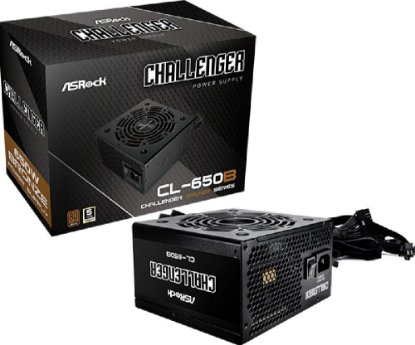 Napajanje 650W, ASROCK Challenger CL-650B, 120mm vent., 80+ Bronze