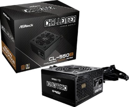 Napajanje 550W, ASROCK Challenger CL-550B, 120mm vent., 80+ Bronze