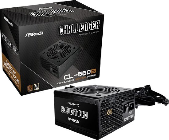 Napajanje 550W, ASROCK Challenger CL-550B, 120mm vent., 80+ Bronze
