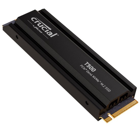SSD 2TB CRUCIAL T500, PCIe Gen 4 NVMe M.2, 2280, 7400/7000 MB/s, hladnjak