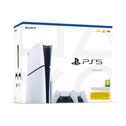 Igraća konzola SONY PlayStation 5 Slim D Chassis, 1TB SSD, Blu-ray, DualSense kontroler, bijela + DualSense kontroler