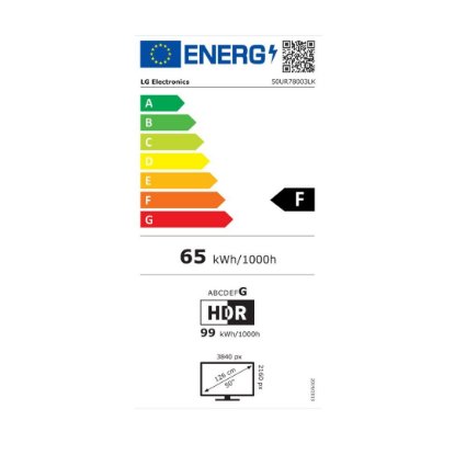 LED TV 50" LG 50UR78003LK, Smart TV, 4K UHD 3840x2160, DVB-T2/C/S2, HDMI, Wi-Fi, USB, LAN - energetski razred F