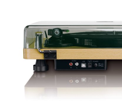 Gramofon LENCO L-30 Wood, 300 mm, USB priključak za spajanje sa PC-jem za konverziju gramofonskih ploča u digitalni format