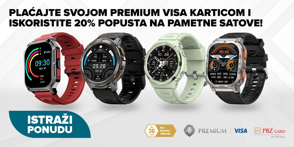 Prikažite detalje za Dočekaj ljeto uz pametne satove i Premium Visa karticu!