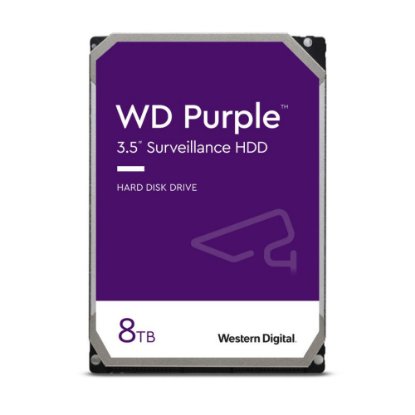 Tvrdi disk 8TB WESTERN DIGITAL Purple, WD85PURZ, SATA3, 256MB cache, 5400 okr./min., Surveillance, 3.5", za desktop