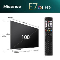 QLED TV 100" HISENSE 100E7NQ, Smart TV, UHD 4K, 144Hz, DVB-T2/C/S2, HDMI, Wi-Fi, USB, LAN, energetski razred F