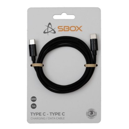 Kabel SBOX USB-C na USB-C, 1m, 60W, crni
