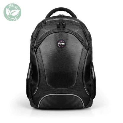 Ruksak za laptop PORT Courchevel 17.3", crni, kišna navlaka