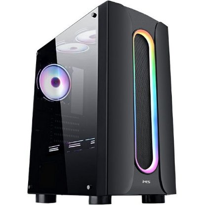 Kućište MS ARMOR V310 gaming, MIDI, ATX, window, crno, bez napajanja