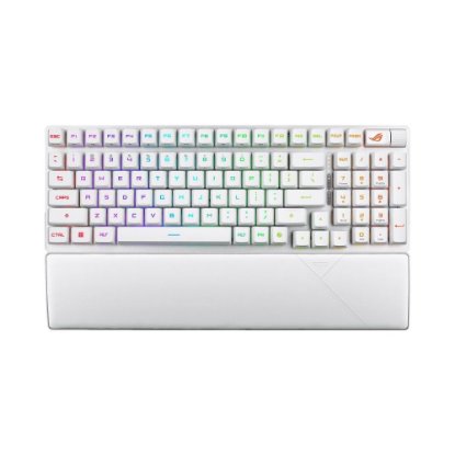 Tipkovnica ASUS ROG Strix Scope II 96, RGB, mehanička, US Layout, bežična, USB, BT, bijela