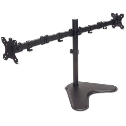 Stalak za monitor MANHATTAN 461559 , za dva monitora, stolni, 13" do 32", crni