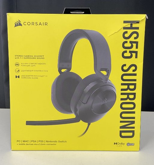 RABLJENI - Slušalice CORSAIR HS55 Surround, mikrofon, crne