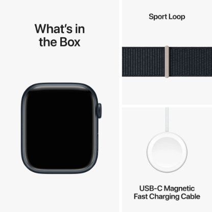 Pametni sat APPLE Watch S9 GPS, 45mm Midnight Alu Case w Midnight Sport Loop