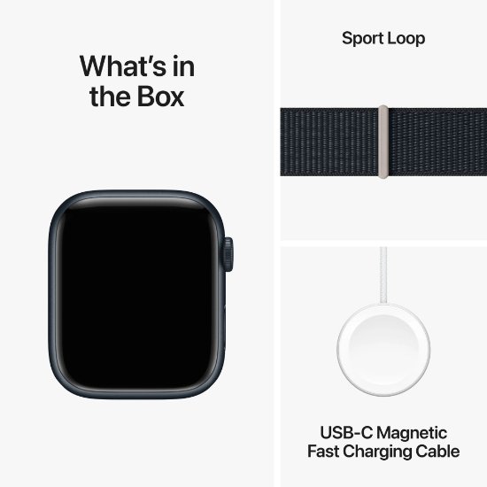 Pametni sat APPLE Watch S9 GPS, 45mm Midnight Alu Case w Midnight Sport Loop