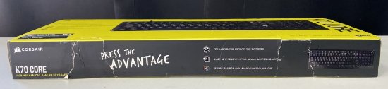 RABLJENI - Tipkovnica CORSAIR K70 RGB Core, mehanička, MLX Red Linear switch, US Layout, USB, crna