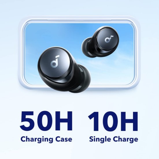 Slušalice ANKER SoundCore Space A40, in-ear, bežične, Bluetooth, crne