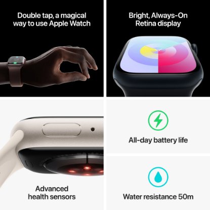 Pametni sat APPLE Watch S9 GPS, 45mm Midnight Alu Case w Midnight Sport Loop