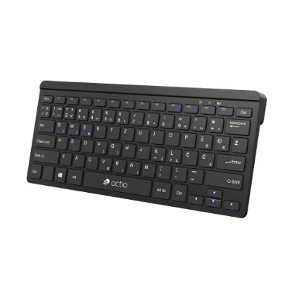 Tipkovnica OCTIO Compact K300WBT, bežična, BT, crna