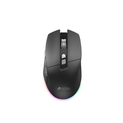 Miš OCTIO Ergo M350WBT, RGB, optički, bežični, BT,4800dpi, crni