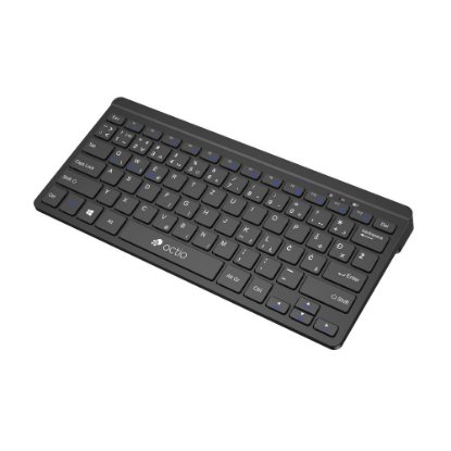Tipkovnica OCTIO Compact K300WBT, bežična, BT, crna