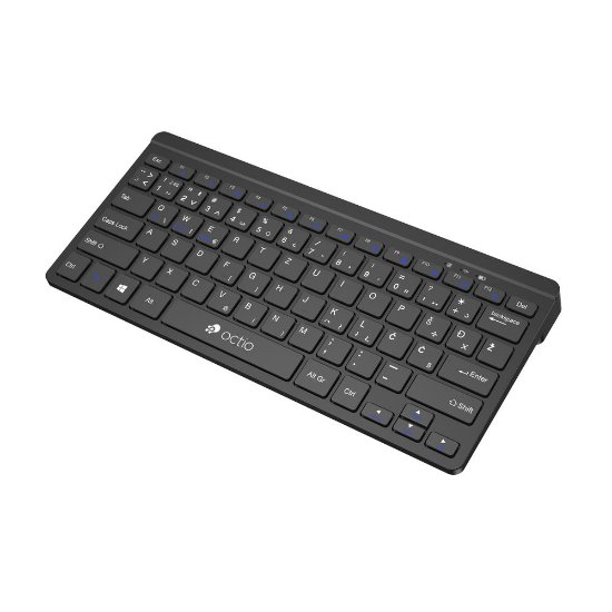 Tipkovnica OCTIO Compact K300WBT, bežična, BT, crna