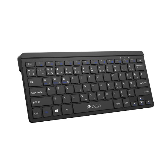 Tipkovnica OCTIO Compact K300WBT, bežična, BT, crna