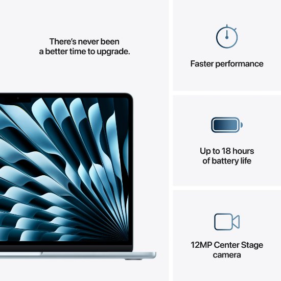 Laptop APPLE MacBook Air mc6t4cr/a / M-Series M4, 16GB, 256GB SSD, Apple 8-Core GPU, 13.6" 2560x1664 IPS, macOS, plavi