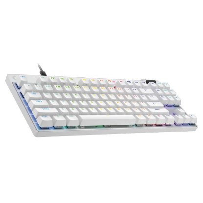 Tipkovnica LOGITECH Pro X TKL Rapid, mehanička, tactile, RGB, US Layout, USB, bijela