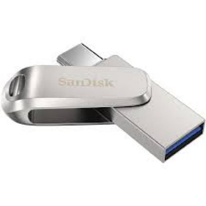 Memorija USB 3.1 FLASH DRIVE, 1TB, SANDISK Ultra Dual Drive Luxe USB-C, SDDDC4-1T00-G46, srebrna