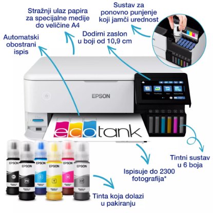 Multifunkcijski printer EPSON Ecotank L8160 printer/scanner/copy, 5760 x 1440, WiFi, USB