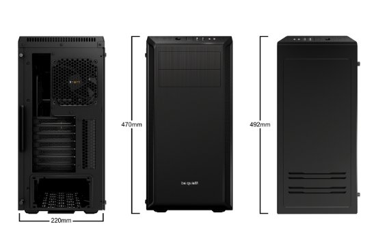 Kućište BE QUIET Pure Base 600, ATX, prozor, crno, bez napajanja