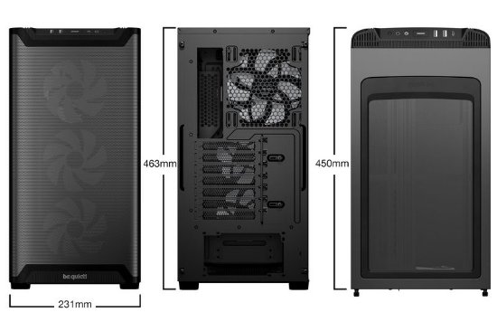 Kućište BE QUIET Pure Base 501LX, ATX, prozor, crno, bez napajanja