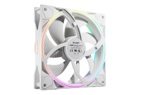 Ventilator BE QUIET Light Wings Reverse, PWM, RGB, 140mm, 1300 okr/min, bijeli