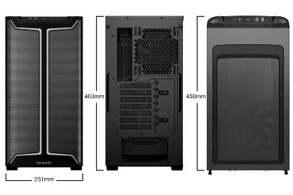 Kućište BE QUIET Pure Base 501DX, ATX, prozor, crno, bez napajanja