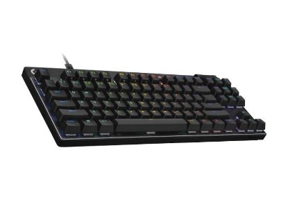 Tipkovnica LOGITECH Pro X TKL Rapid, mehanička, tactile, RGB, US Layout, USB, crna