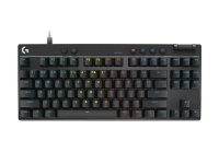 Tipkovnica LOGITECH Pro X TKL Rapid, mehanička, tactile, RGB, US Layout, USB, crna