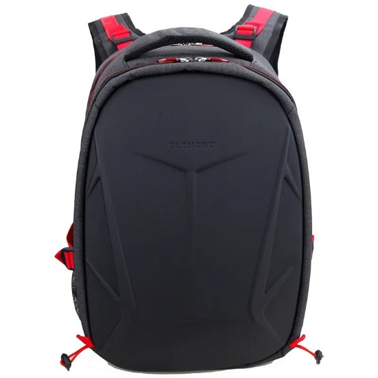 RABLJENI - Ruksak za laptop ELEMENT Armour 17.3", crno/crveni