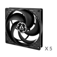 Ventilator ARCTIC P14 PWM PST VP (5 komada u pakiranju), 140mm, 1700 okr/min, crni