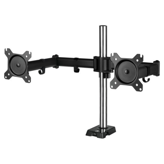 Stalak za monitor ARCTIC Z2 Gen 3, stolni, do 35", za 2 monitora, USB 2.0 HUB, crni