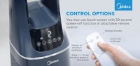 Ventilator i pročišćivač zraka MIDEA AMS150-PBW, stupni, Smart, WiFi, 10 brzina, crni