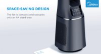 Ventilator i pročišćivač zraka MIDEA AMS150-PBW, stupni, Smart, WiFi, 10 brzina, crni