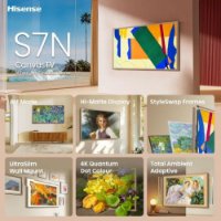 QLED TV 55" HISENSE 55S7NQ, Smart TV, UHD 4K, DVB-T2/C/S2, HDMI, Wi-Fi, USB, BT, energetski razred F