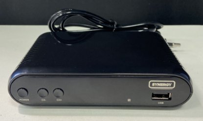 RABLJENI - TV tuner SYNERGY T-202, DVB-T2 HEVC265, SCART, LAN, HDMI, zemaljski, crni